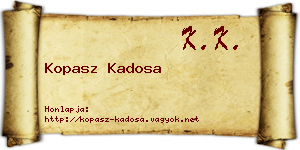 Kopasz Kadosa névjegykártya